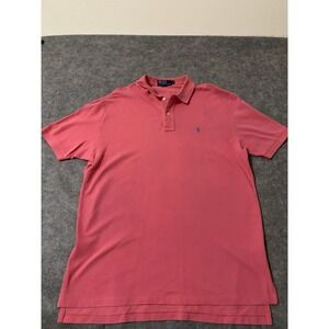 Polo Ralph Lauren ~ Classic Fit Polo Shirt ~ Men's XL Salmon ~ Blue Pony 2177
